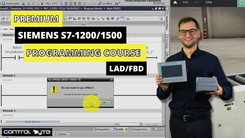 Premium PLC programming course in LAD/FBD - ControlByte