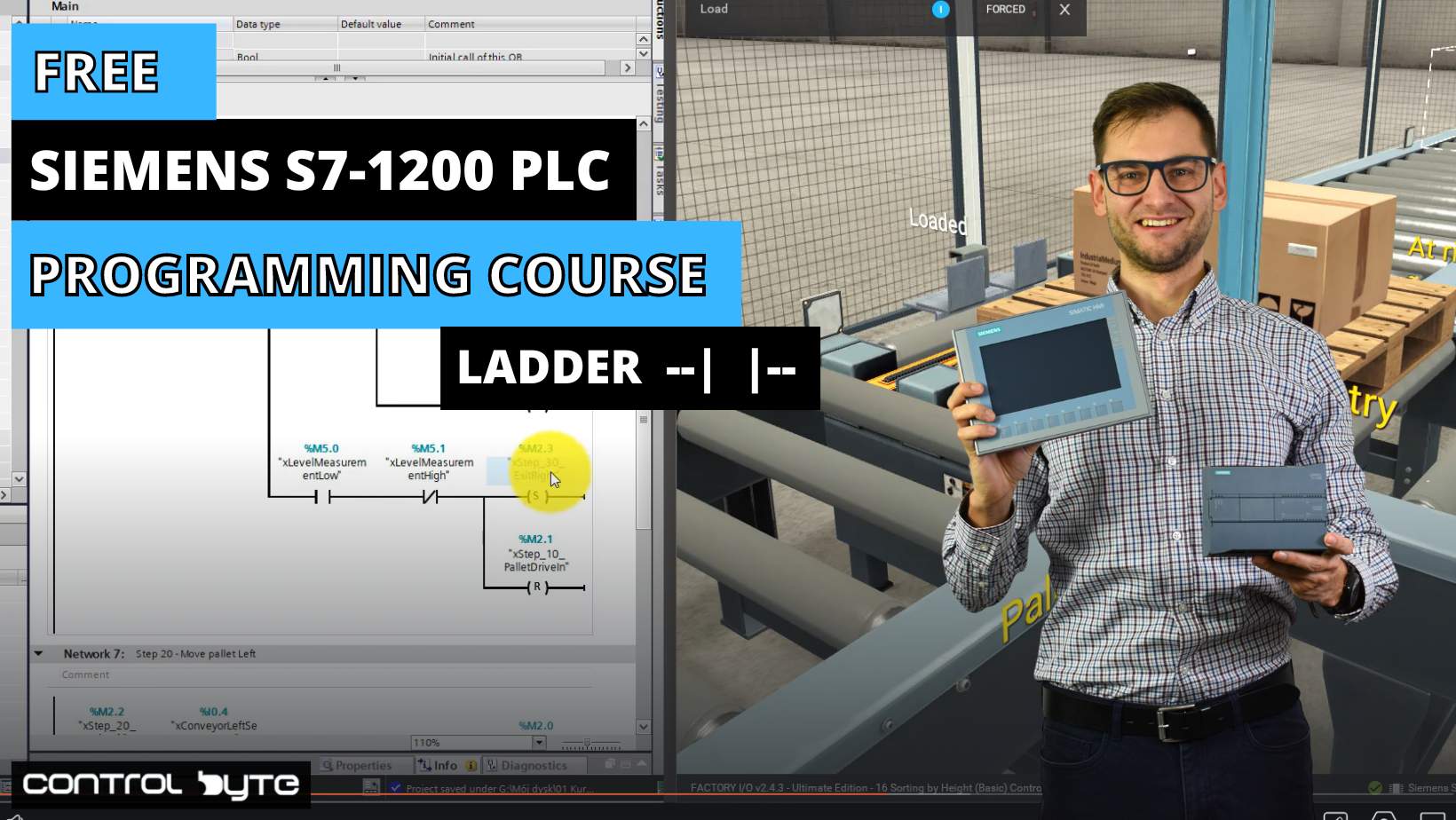 Siemens S7-1200 PLC Programming Free Course - free Siemens PLC tutorial part #1