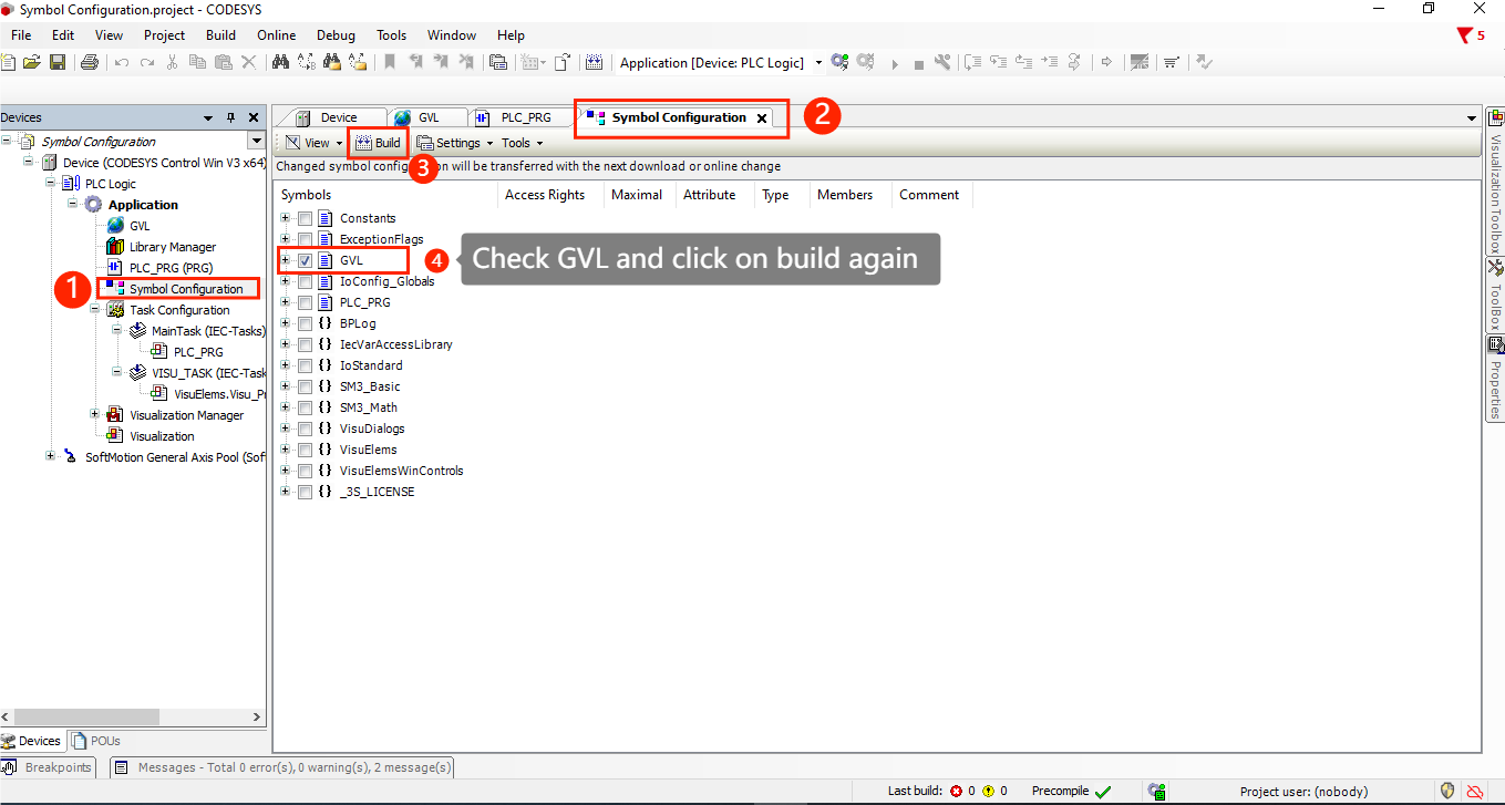 Symbol Configuration in CODESYS