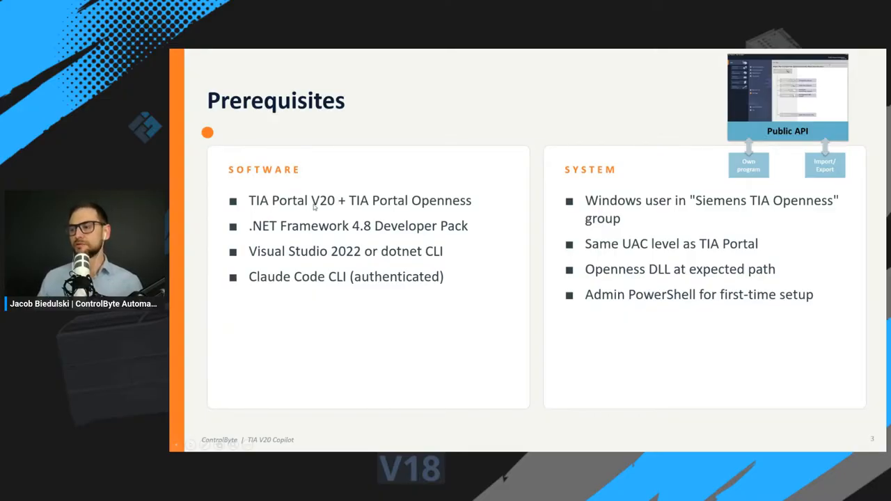 Prerequisites - software and system