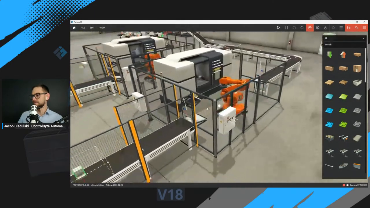 Factory IO scene - robotic station